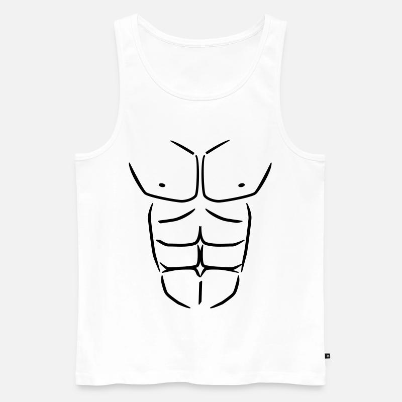 Sixpack Six pack Abs - Männer Premium Bio Tank Top - Weiß