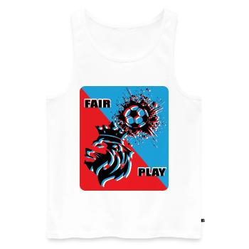 Football Fan - Débardeur bio Premium Homme - blanc - Devant - AI Model Male 178 light (178cm)