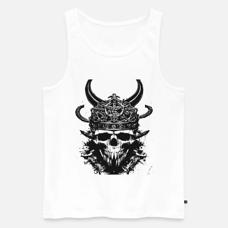 Wikinger Schädel Valhalla Viking - Männer Premium Bio Tank Top - Weiß