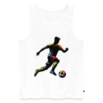 Soccer Players for Soccer Fans - Men's Premium Organic Tank Top - white - Front - AI Model Male 178 light (178cm)