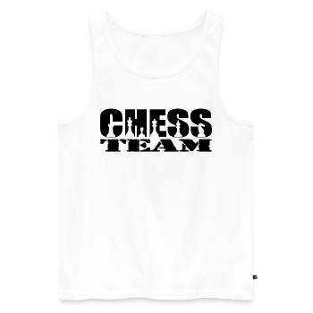 Chess Team - Men's Premium Organic Tank Top - white - Front - Michal (187cm)