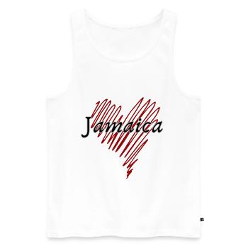 I Love Jamaica, Made in Jamaica - Männer Premium Bio Tank Top - Weiß - Vorne - AI Model Male 178 light (178cm)