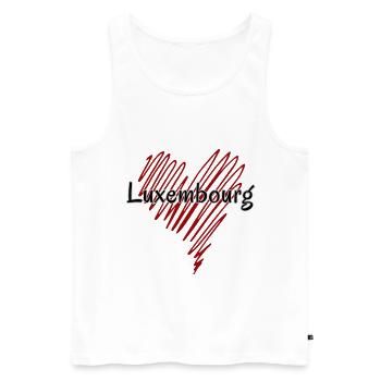 Ich liebe Luxemburg, Luxemburger Stolz - Männer Premium Bio Tank Top - Weiß - Vorne - AI Model Male 178 light (178cm)
