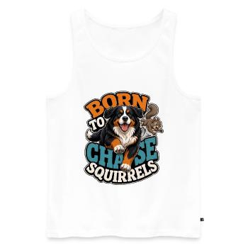 Berner Sennenhund - Männer Premium Bio Tank Top - Weiß - Vorne - Michal (187cm)
