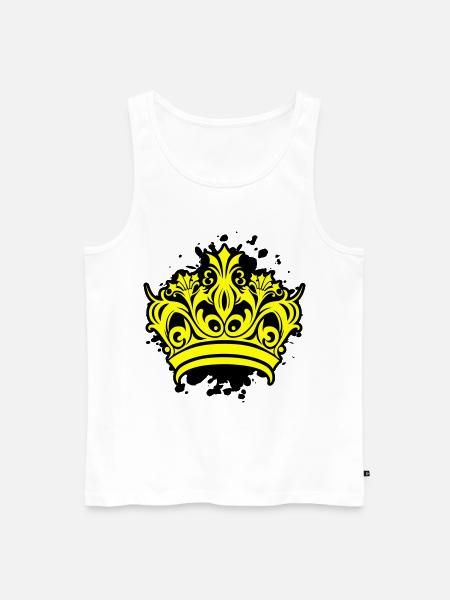 Crown Symbol Blobs - Men's Premium Organic Tank Top - white