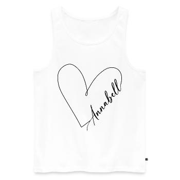 Annabell Name Herzlinie - Männer Premium Bio Tank Top - Weiß - Vorne - AI Model Male 178 light (178cm)