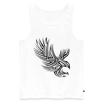 Adler Tribal Tattoo - Männer Premium Bio Tank Top - Weiß - Vorne - Michal (187cm)