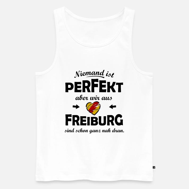 Die perfekten Freiburger - Männer Premium Bio Tank Top - Weiß