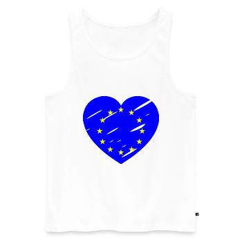 Cœur de l’Europe - Débardeur bio Premium Homme - blanc - Devant - Michal (187cm)
