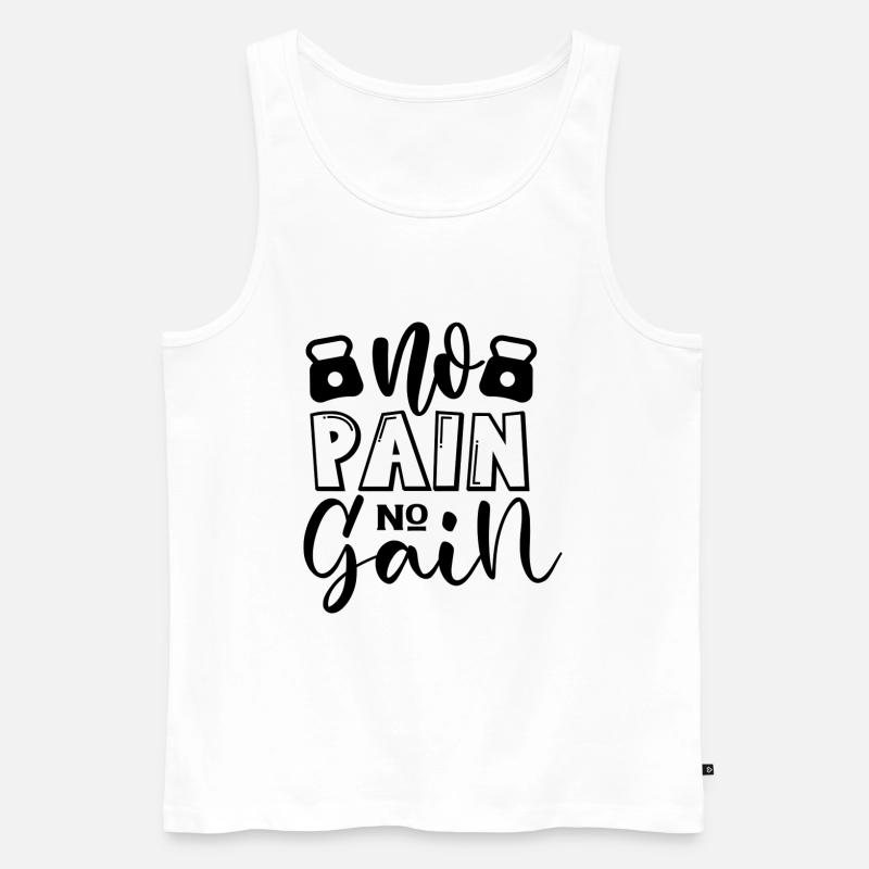 Ohne Fleiß kein Preis - Männer Premium Bio Tank Top - Weiß