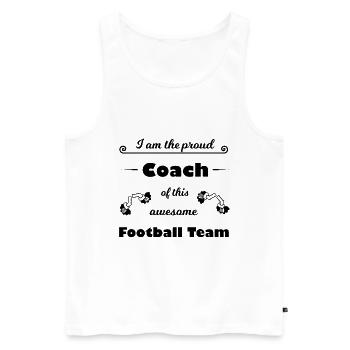 Der beste Fußball Trainer - Männer Premium Bio Tank Top - Weiß - Vorne - Michal (187cm)