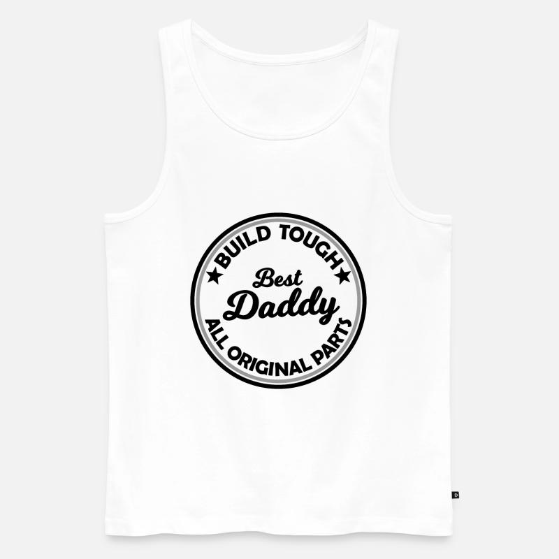 Der beste Daddy - Männer Premium Bio Tank Top - Weiß