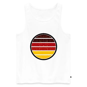 Germany's colours - Men's Premium Organic Tank Top - white - Front - AI Model Male 178 light (178cm)