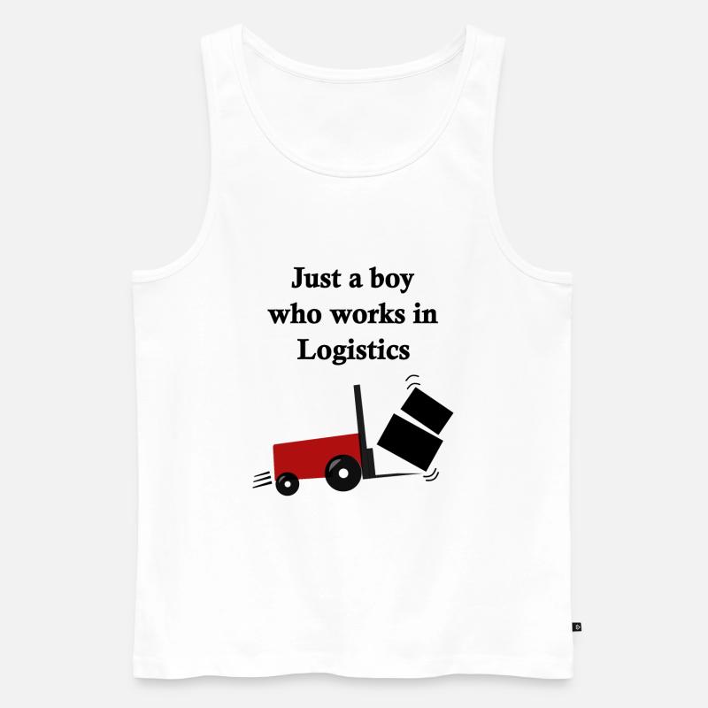 Logistica e trasporti - Canottiera ecologica premium da uomo - bianco