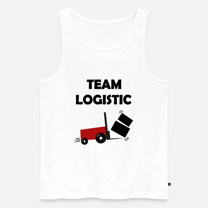 Das Team Logistik - Männer Premium Bio Tank Top - Weiß