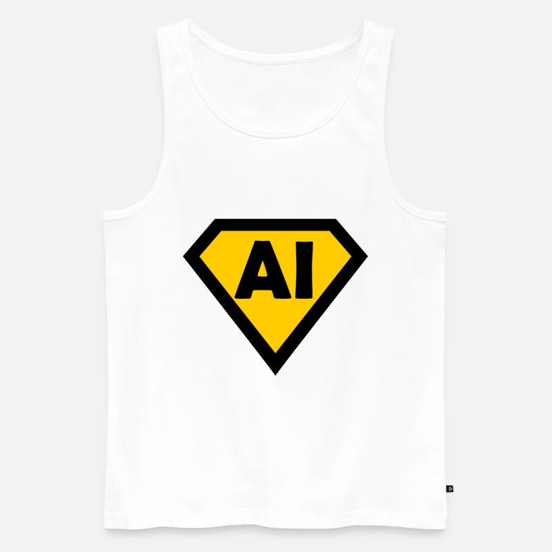Intelligenz und Coding - Männer Premium Bio Tank Top - Weiß