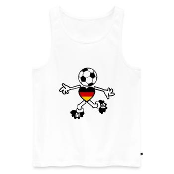 Der deutsche Fußball Spieler - Männer Premium Bio Tank Top - Weiß - Vorne - Michal (187cm)