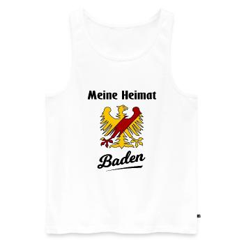 Zuhause im Badnerland - Männer Premium Bio Tank Top - Weiß - Vorne - Michal (187cm)