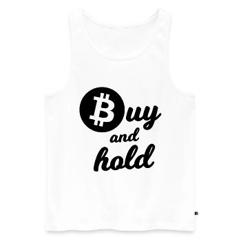 The Bitcoin Investor - Men's Premium Organic Tank Top - white - Front - Michal (187cm)