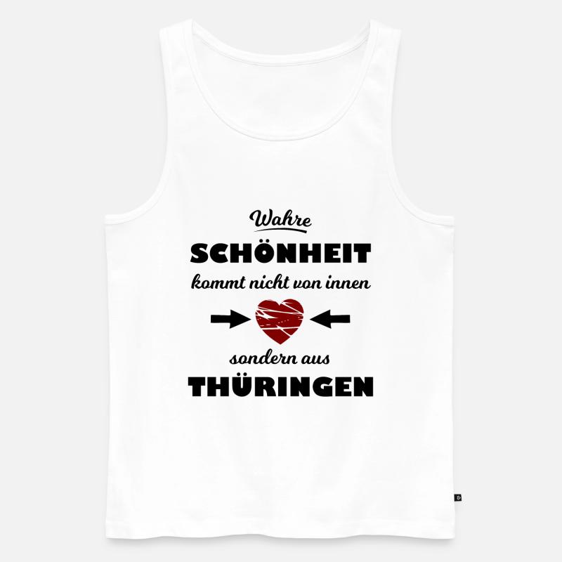 Die Thüringer kommen - Männer Premium Bio Tank Top - Weiß