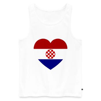 The heart of love for Croatia - Men's Premium Organic Tank Top - white - Front - Michal (187cm)
