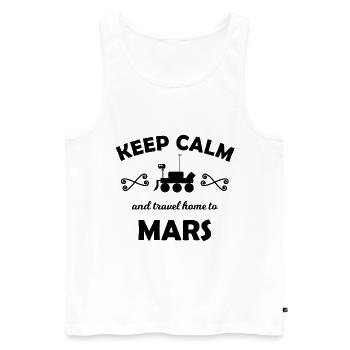 Die Entdecker des Mars - Männer Premium Bio Tank Top - Weiß - Vorne - Michal (187cm)