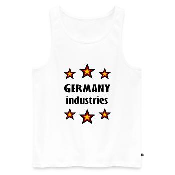 Die deutsche Industrie - Männer Premium Bio Tank Top - Weiß - Vorne - Michal (187cm)