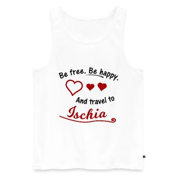 Die Reise nach Ischia - Männer Premium Bio Tank Top - Weiß - Vorne - Michal (187cm)