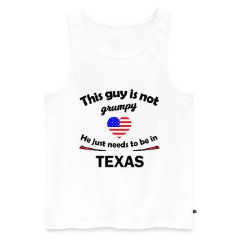USA und Texas Fans - Männer Premium Bio Tank Top - Weiß - Vorne - Michal (187cm)