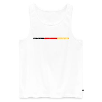 Germany - Männer Premium Bio Tank Top - Weiß - Vorne - AI Model Male 178 light (178cm)