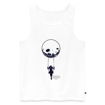 Moon rocking - Débardeur bio Premium Homme - blanc - Devant - Michal (187cm)
