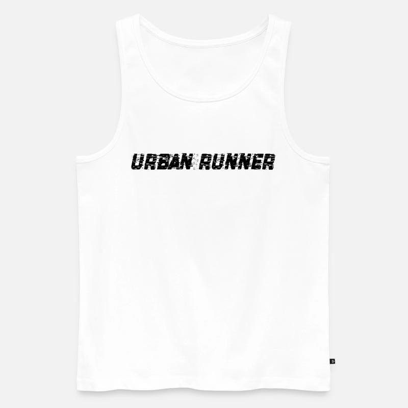 Runner - Männer Premium Bio Tank Top - Weiß