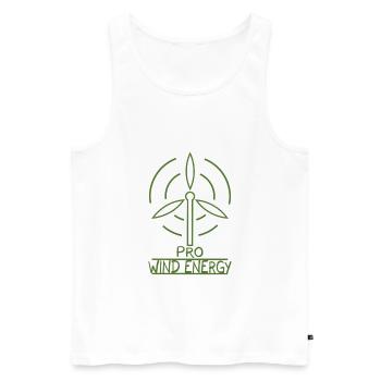 Wind energy wind turbine wind power renewable energy - Men's Premium Organic Tank Top - white - Front - AI Model Male 178 light (178cm)