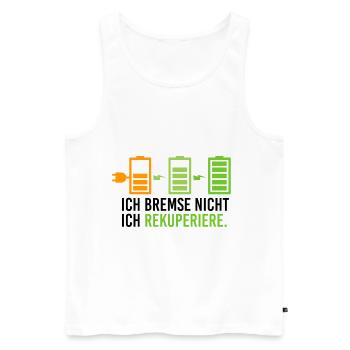 Elektroauto Elektromobilität E Auto Rekuperieren - Männer Premium Bio Tank Top - Weiß - Vorne - Michal (187cm)
