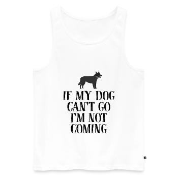 Hunde Hund - Männer Premium Bio Tank Top - Weiß - Vorne - Michal (187cm)
