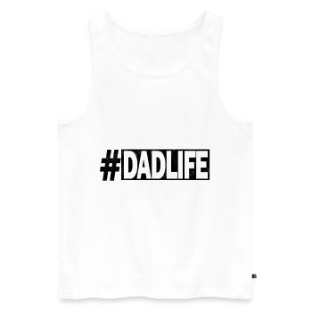 Papa Vater - Männer Premium Bio Tank Top - Weiß - Vorne - Michal (187cm)