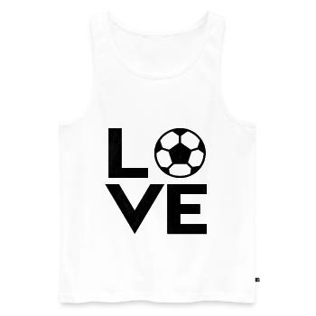 Amour de football Amour - Débardeur bio Premium Homme - blanc - Devant - Michal (187cm)