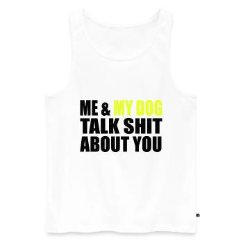 Hund Hunde - Männer Premium Bio Tank Top - Weiß - Vorne - Michal (187cm)