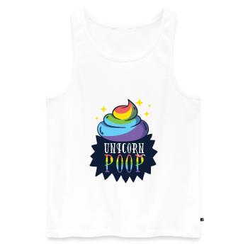 Unicorn caca de licorne - Débardeur bio Premium Homme - blanc - Devant - Michal (187cm)