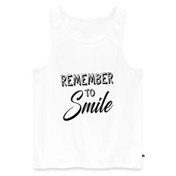 saying - Men's Premium Organic Tank Top - white - Front - Michal (187cm)