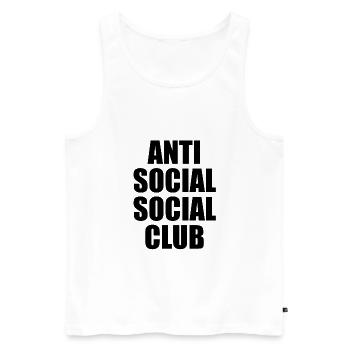 Sarkasmus sarkastisch - Männer Premium Bio Tank Top - Weiß - Vorne - AI Model Male 178 light (178cm)