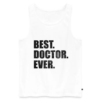 Docteur meilleur docteur Docteur Medic cadeau - Débardeur bio Premium Homme - blanc - Devant - Michal (187cm)