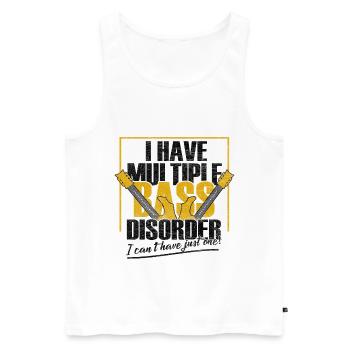 Bassist - Männer Premium Bio Tank Top - Weiß - Vorne - AI Model Male 178 light (178cm)