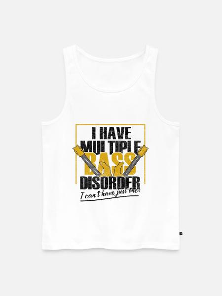 bass player - Men's Premium Organic Tank Top - white