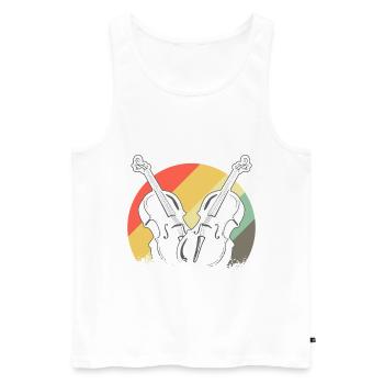 Cello - Männer Premium Bio Tank Top - Weiß - Vorne - Michal (187cm)