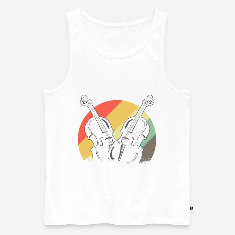 Cello - Männer Premium Bio Tank Top - Weiß