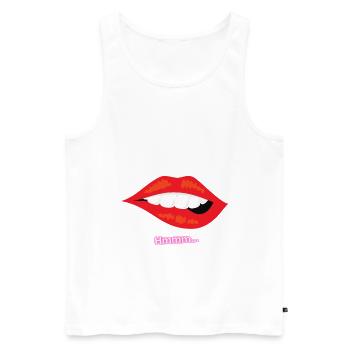 Sexy woman kiss - Men's Premium Organic Tank Top - white - Front - AI Model Male 178 light (178cm)