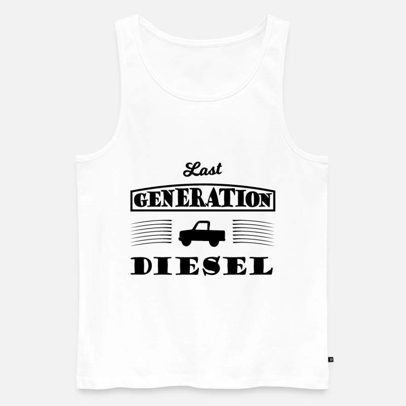 Die letzte Diesel Generation - Männer Premium Bio Tank Top - Weiß