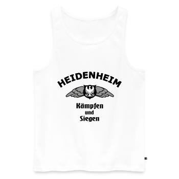 Fans aus Heidenheim - Männer Premium Bio Tank Top - Weiß - Vorne - Michal (187cm)