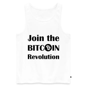 Die finanzielle Bitcoin Revolution - Männer Premium Bio Tank Top - Weiß - Vorne - Michal (187cm)